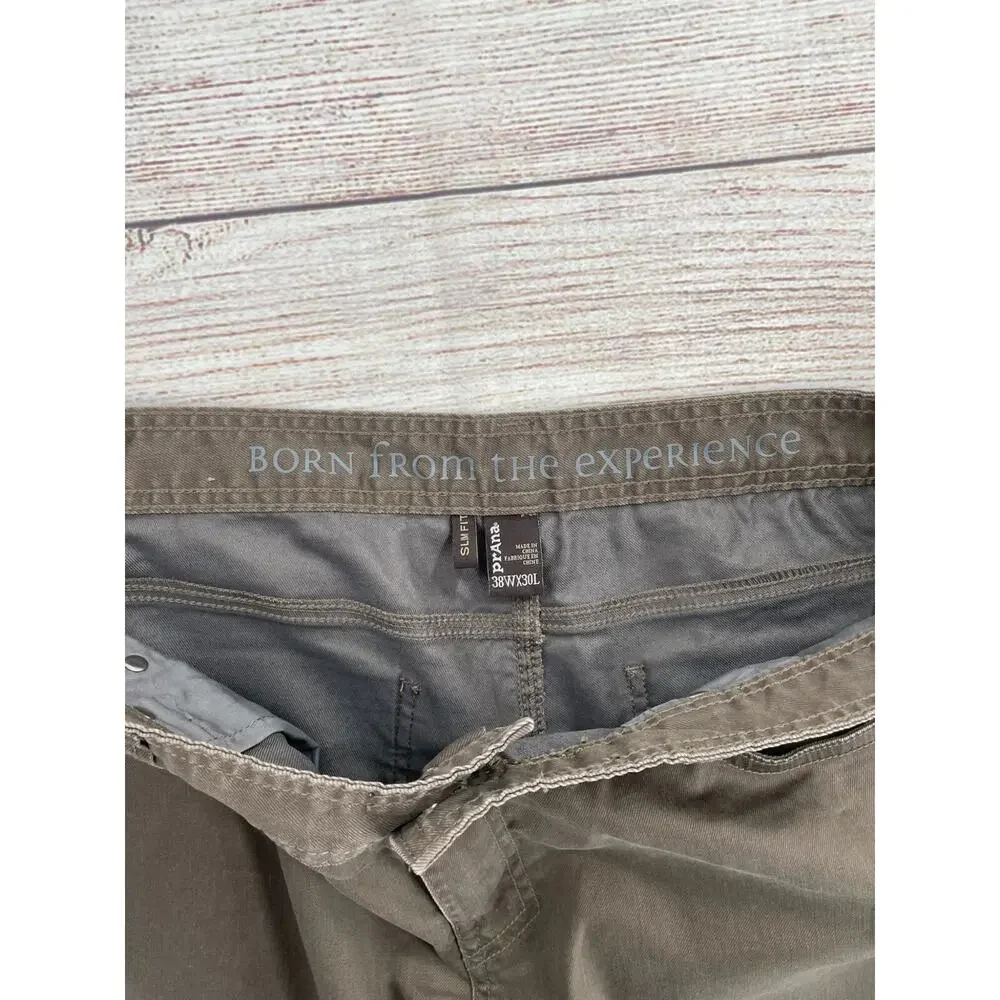 prAna Bridger Straight Slim Fit‎ Jeans Men's Size 38x30 Brown